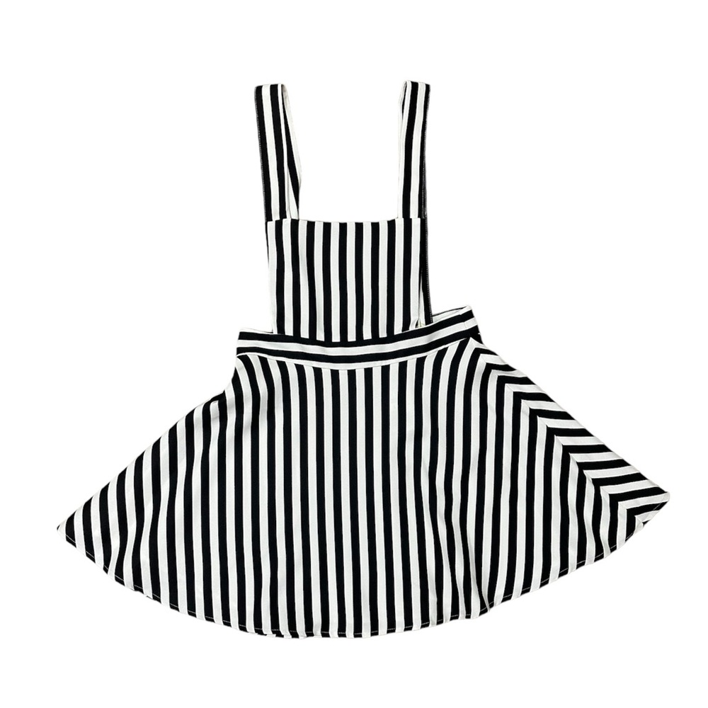 Forever 21 white and black stripes overall dress.Sz. S